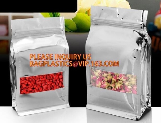 Las bolsas del alimento para animales de Doypack empaquetan bolsos de empaquetado del café de la cerradura de la cremallera con la válvula, la bolsa de plástico grande del papel de aluminio de la cerradura de la cremallera de la cremallera