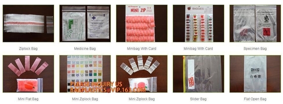 El bolso Apple reconectable de la cremallera de Mini Zip lockkk empaqueta el mini bolso colorido, mini bolsos con el modelo rojo, mini vagos plásticos de la manzana de la cremallera