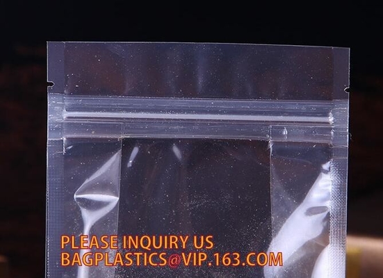bolso de plata modificado para requisitos particulares de la cerradura de la cremallera del papel de aluminio, cocinando el bolso de la cerradura de la cremallera de la cremallera del bolso de vacío, vagos de encargo de empaquetado de la cerradura de la cremallera de los bolsos