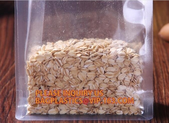 bolso de plata modificado para requisitos particulares de la cerradura de la cremallera del papel de aluminio, cocinando el bolso de la cerradura de la cremallera de la cremallera del bolso de vacío, vagos de encargo de empaquetado de la cerradura de la cremallera de los bolsos