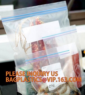 bolso plástico de encargo del ldpe Zip lockkk del diverso color impermeable, bolsos con la caja, vagos impermeables del congelador de la cremallera del LDPE de la cremallera del resbalador
