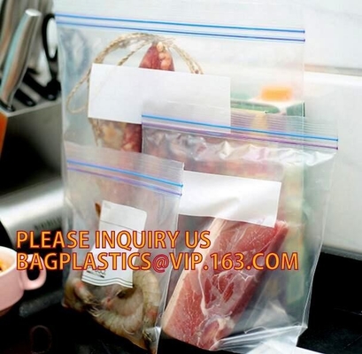 Bolso plástico de encargo polivinílico claro del LDPE Zip lockkk de la categoría alimenticia con el embalaje de la caja de color, baggies de la cremallera del griplock del LDPE con p de encargo