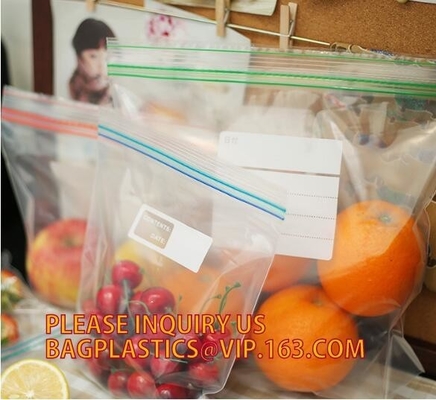 Bolsos del congelador del almacenamiento del resbalador del galón del LDPE Zip lockkk del FDA, aduana que imprime los mini bolsos de Zip lockkk con la marca de la manzana, ROHS reciclable