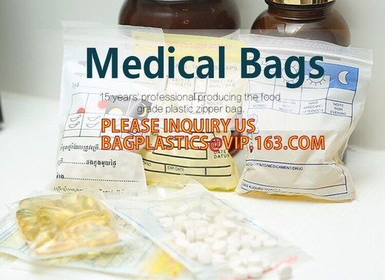 bolsos meidical, bolsos de la medicina de la cremallera, bolso del biohazard de la cremallera, bolsos de la cremallera del hospital, bolsos de la cerradura de la cremallera, bolsos del sello de la cremallera, apretón