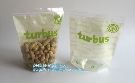 La entrega de la comida empaqueta los bolsos reciclables permanentes de la entrega de la comida de Zip lockkk, categoría alimenticia del material del LDPE imprimió el bolso del bocadillo de Zip lockkk