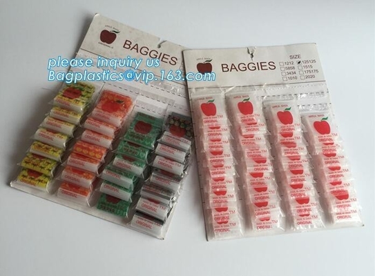 1515 mini bolsos de Zip lockkk de la manzana, baggies de la manzana imprimieron el mini bolso de Zip lockkk con diverso tamaño del proveedor de China, minigrip