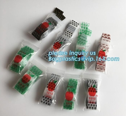 1515 mini bolsos de Zip lockkk de la manzana, baggies de la manzana imprimieron el mini bolso de Zip lockkk con diverso tamaño del proveedor de China, minigrip