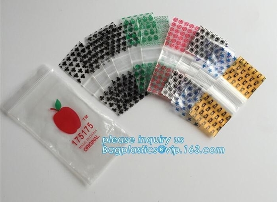Los bolsos antiestáticos de Zip lockkk, envasado de alimentos que se puede volver a sellar del sello del apretón de la cerradura de la cremallera de Mini Grip Poly Plastic Clear del uno mismo empaquetan para chino-d