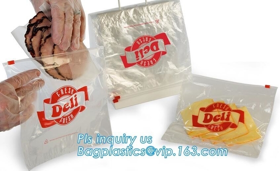 El bolso de la tienda de delicatessen de la silla de montar de la cremallera del resbalador del PE, bolso biodegradable de la tienda de delicatessen de la silla de montar de Zip lockkk, ensilla el bolso del resbalador de la tienda de delicatessen, tienda de delicatessen de encargo de la silla de montar del LDPE