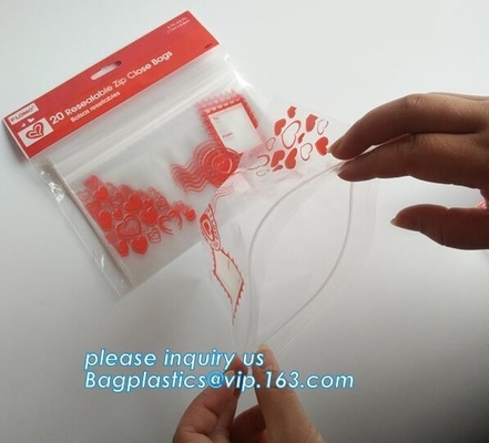 bolso con la página web de Zip lockkk China ninguna bolsa transparente de impresión para el acondicionamiento de los alimentos, bolsos de Zip lockkk del regalo, pac de la cremallera del soporte para arriba