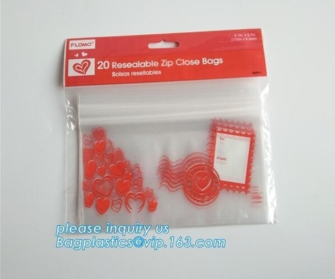 bolso con la página web de Zip lockkk China ninguna bolsa transparente de impresión para el acondicionamiento de los alimentos, bolsos de Zip lockkk del regalo, pac de la cremallera del soporte para arriba