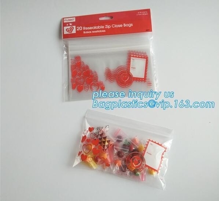 bolso con la página web de Zip lockkk China ninguna bolsa transparente de impresión para el acondicionamiento de los alimentos, bolsos de Zip lockkk del regalo, pac de la cremallera del soporte para arriba