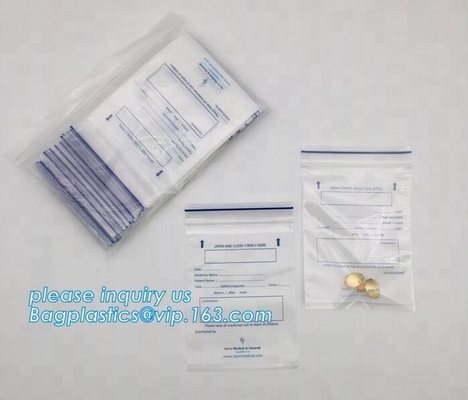 Los bolsos plásticos de la cerradura de la cremallera de la prueba del niño del polvo médico/las píldoras herbarias de la bolsita embalan la bolsa del papel de aluminio, bolsos médicos del sello del apretón