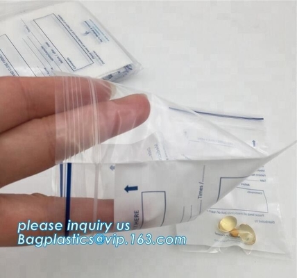 Los bolsos plásticos de la cerradura de la cremallera de la prueba del niño del polvo médico/las píldoras herbarias de la bolsita embalan la bolsa del papel de aluminio, bolsos médicos del sello del apretón