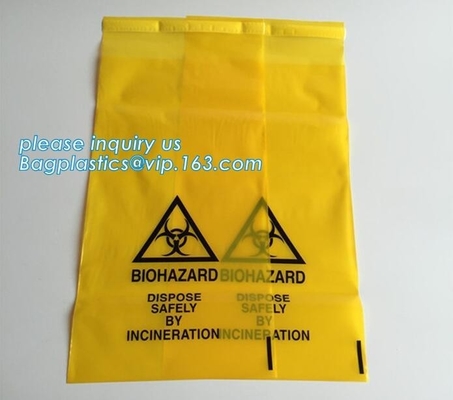 Bolsos médicos del espécimen de la cerradura de la cremallera del BioHazard, bolso de Zip lockkk del espécimen del Biohazard del LDPE para el laboratorio, bolsos /Specimen Bags/zi del laboratorio