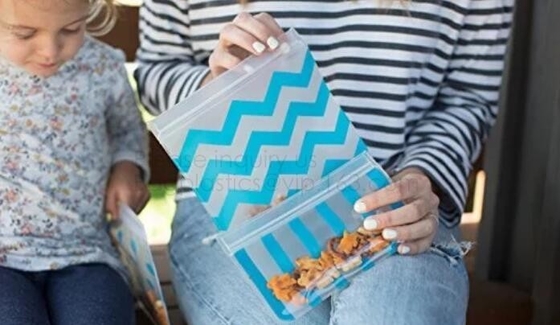 Los bolsos herméticos del sello de la cremallera de la comida de PEVA del bolso reutilizable del almacenamiento guardan su comida que las Re-cremalleras frescas se hacen fuera de la comida segura, cerradura fresca