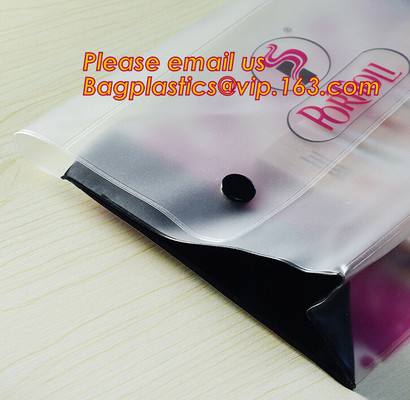 La limadura de la escuela de la oficina suministra la carpeta de archivos portátil plástica del bolsillo de /envelope del bolso del fichero de documento A4 el botón