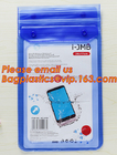 Bolso plástico impreso de encargo de la cremallera del pvc de los accesorios del teléfono, bolsa impermeable del teléfono del PVC, bolso de la prenda impermeable del teléfono con un luminoso