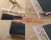 Bolso simple con la cremallera, bolso del fichero del pvc Ziplockk, bolso de encargo Zippe plástico del fichero del PVC A4 del plástico transparente del documento del bolso del fichero de los PP A4
