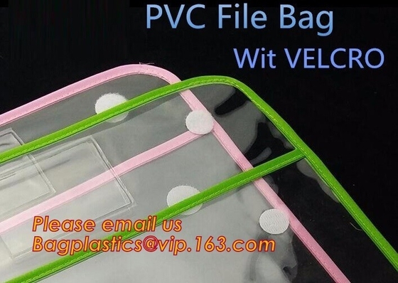 Bolsa de papel de embalaje del PVC del bolso del PVC Mesh File Packing Bag Plastic Mesh Zip Top File Pencil