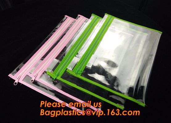 Bolsa de papel de embalaje del PVC del bolso del PVC Mesh File Packing Bag Plastic Mesh Zip Top File Pencil