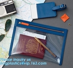 Bolso colorido del pasaporte del PVC de los regalos respetuosos del medio ambiente de la promoción, bolso claro del pasaporte y poseedor de una tarjeta de identificación de la identificación con bagease del acollador del cuello