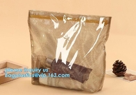 Bolsa cosmética clara transparente de encargo del Pvc, bolso cosmético impreso de la bolsa del PVC de la cremallera del bolso del viaje del vinilo, bolsa de Ziplockk con Lo