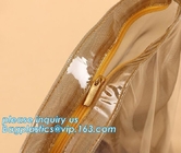 Bolsa cosmética clara transparente de encargo del Pvc, bolso cosmético impreso de la bolsa del PVC de la cremallera del bolso del viaje del vinilo, bolsa de Ziplockk con Lo