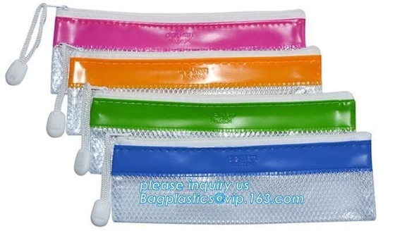 El bolso barato por encargo del documento del PVC, tenedor de documento del PVC 70D, envuelve el bolso de la bolsa del documento de viaje, bolsos de los documentos para Studen