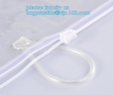 Bolso del resbalador de Eco de la cremallera del traje de baño polivinílico transparente abonable biodegradable amistoso del bolso/paquete de empaquetado del verde del bolso del bikini