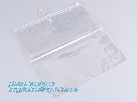 Bolso del resbalador de Eco de la cremallera del traje de baño polivinílico transparente abonable biodegradable amistoso del bolso/paquete de empaquetado del verde del bolso del bikini