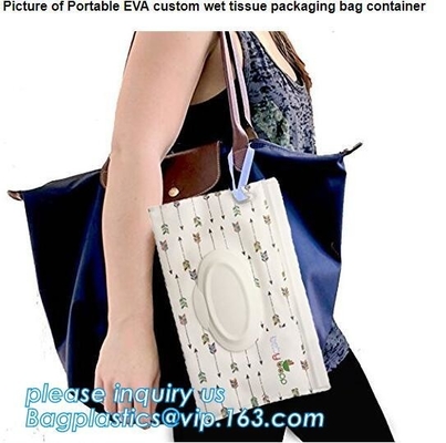 Contenedor mojado portátil del bolso del packaigng del tejido, bolso mojado de encargo del tejido de EVA, bolso del envase del tejido, pañal de empaquetado pac del tejido