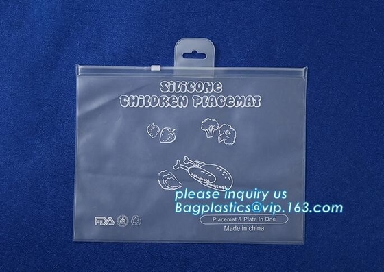 Bolsa de pie cosmética modificada para requisitos particulares biodegradable del PVC Zip lockkk del claro de la impresión, bolsa cosmética del Pvc de los artículos de tocador con el empuje de mármol