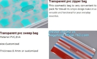El bolso cosmético claro de la bolsa del PVC de la moda de encargo biodegradable con el líquido brilla packai barato del bagease de la bolsa del maquillaje del brillo