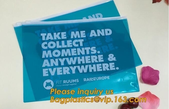 Bolso transparente de calidad superior biodegradable del documento de la cremallera del pvc del bolso del fichero de la cremallera de B4 A4 B5 A5 A6, bolso del fichero con el docume de la cremallera