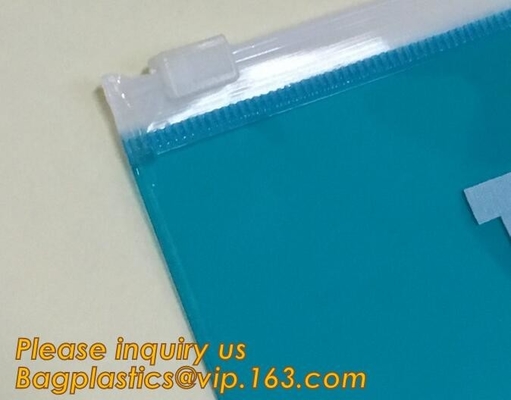 Bolso transparente de calidad superior biodegradable del documento de la cremallera del pvc del bolso del fichero de la cremallera de B4 A4 B5 A5 A6, bolso del fichero con el docume de la cremallera
