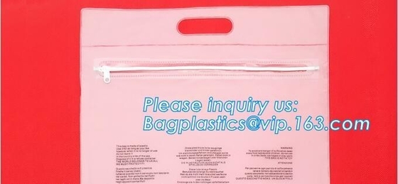 Los bolsos transparentes de la carpeta de archivos del documento del cierre de la cremallera de B6 A5 B5 A4 archivan el bolso, Pvc de encargo portátil promocional W del claro de la cremallera
