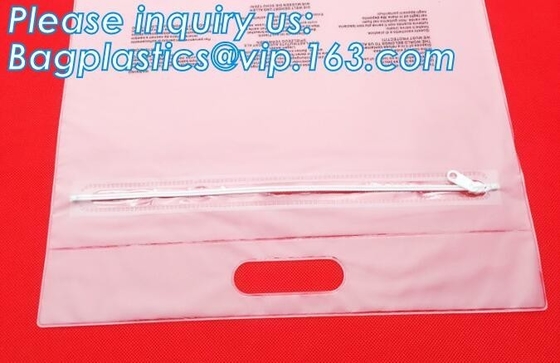 Los bolsos transparentes de la carpeta de archivos del documento del cierre de la cremallera de B6 A5 B5 A4 archivan el bolso, Pvc de encargo portátil promocional W del claro de la cremallera