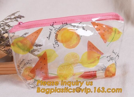 bolso plástico del tenedor del fichero del PVC del bolso del documento del logotipo de encargo promocional con la cremallera, malla del PVC del bolso de la malla del almacenamiento bag/PVC del documento