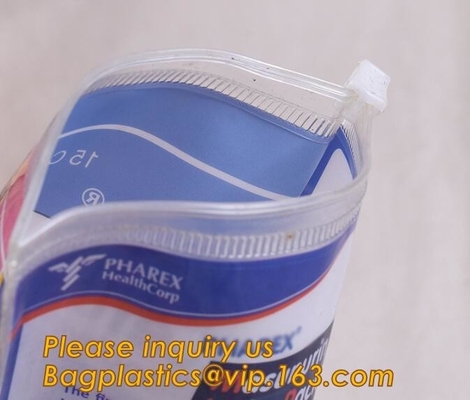 Bolso con la cerradura de la cremallera, bolso de cuero modificado para requisitos particulares fábrica del fichero de documento del PVC del plástico transparente del tamaño A5 del documento del logotipo A3 A4 A5 A6 de China