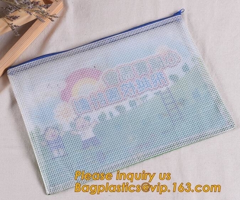 Bolso del fichero de documento de la tela de los efectos de escritorio de la oficina del PVC, carpeta de archivos de los pp/bolso plástico del documento de la cubierta de fichero a4/pvc, vagos de las cuentas de la tarjeta de la bolsa