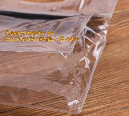 bolsos no-pesados del documento pvc del fichero de Zip lockkk de los metales, bolso plástico con la cremallera, bolso impermeable del documento del documento con aduana