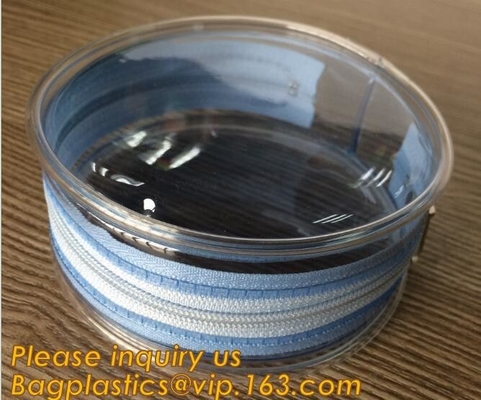 El tubo forma el bolso cosmético del artículo de tocador olográfico transparente del Pvc, almacenamiento brillante olográfico de encargo del artículo de tocador de la bolsa del maquillaje del PVC