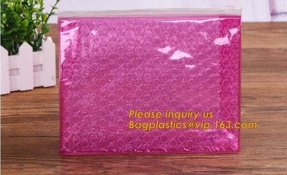 Bolso de burbuja material plástico antichoque de Zip lockkk del aire del resbalador del anuncio publicitario del precio al por mayor PE, bolso de Zip lockkk de la burbuja/bolso del resbalador de la burbuja