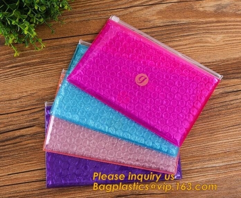El bolso de Zip lockkk de la burbuja/el bolso del resbalador de la burbuja/el bolso de la cremallera de la burbuja modifican la impresión del tamaño para requisitos particulares del color, el bolso rellenado burbuja E de la película del bolso EPE/PO