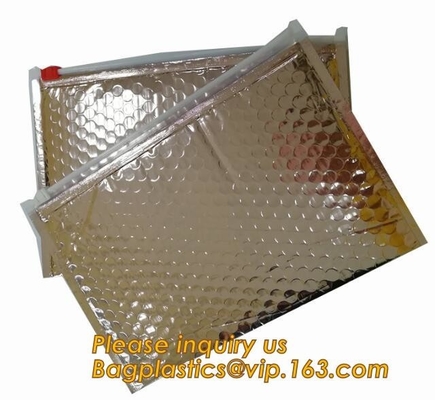 Bolso de burbuja de envío del resbalador del paquete interno promocional, bolso de burbuja claro plástico con el paquete del bagease de la cremallera del resbalador de la cerradura de la cremallera