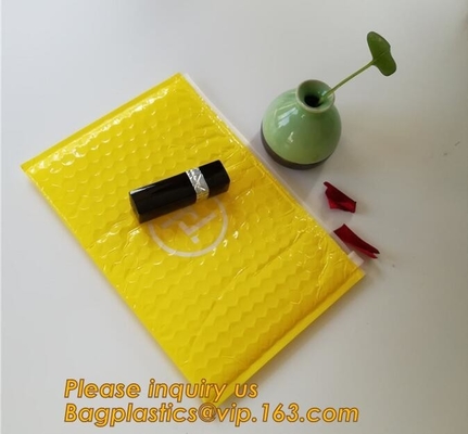 Bolsos de oro rellenados resbalador del sello del apretón, bolso de la burbuja de aire con la cremallera del resbalador, diseño Zip lockkk negro plástico estático anti de encargo b