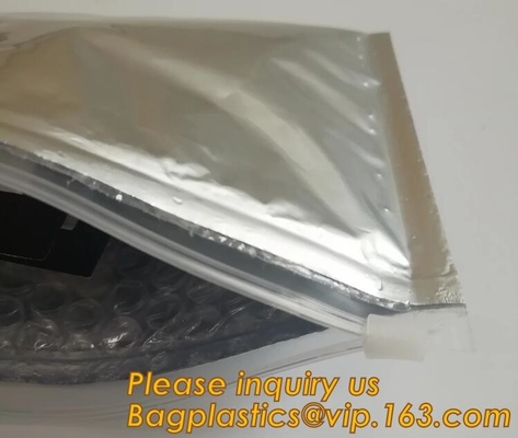 El resbalador de empaquetado del bolso de Zip lockkk de la burbuja de encargo rellenó el bolso, bolso rellenado cerradura material plástica antichoque /Slider de la cremallera del anuncio publicitario del PE