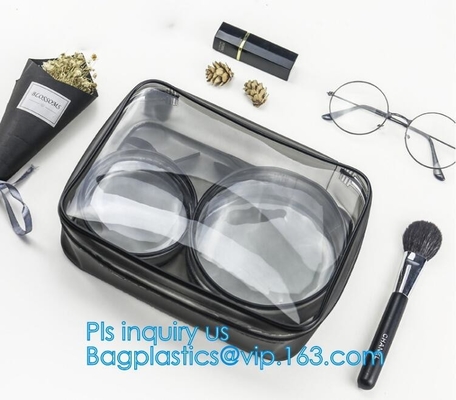 bolso cosmético claro del PVC del bolso del maquillaje el mini, bolsas Tote Clear Transparent Cosmetic Travel del bolso del maquillaje del PVC empaqueta, lleva, dirige