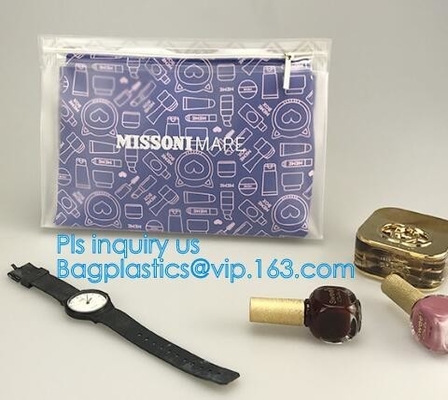 la bolsa de la cremallera del vinilo/el bolso claro del resbalador del vinilo de la bolsa del resbalador, heló el bolso para la ropa, helada d de la suspensión del PVC de EVA del bolso de Zip lockkk de EVA